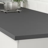 JÄRSTORP سطح عمل, رمادي/صفائح رقيقة, ‎186x2.8 سم‏