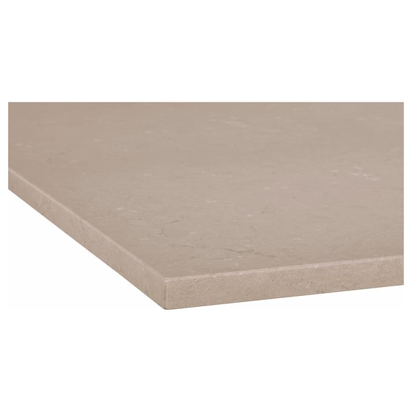 KASKER سطح عمل حسب الطلب, بيج غامق شكل المرمر/كوارتز, 1 م²x2.0 سم