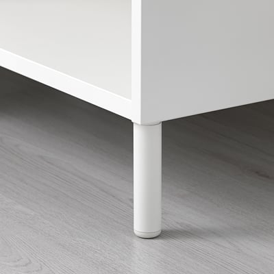 LÄTTHET أرجل, أبيض/معدن, 11 سم