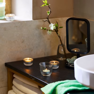 LOTSFÅGEL شمع صغير معطّر, تفاح أخضر فاتح, 3.5 س