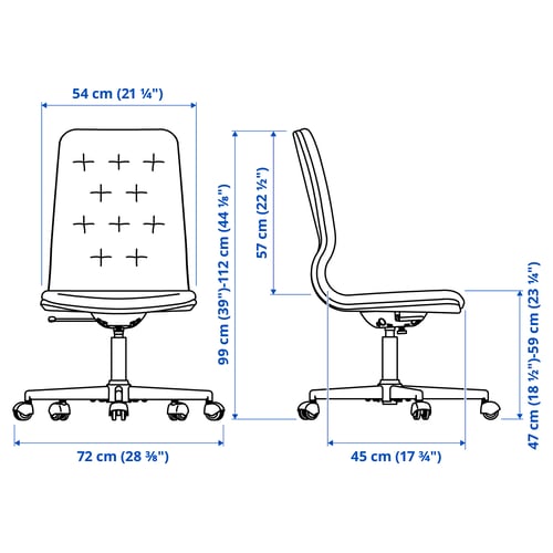 MULLFJÄLLET كرسي اجتماعات بعجلات, Naggen رمادي غامق