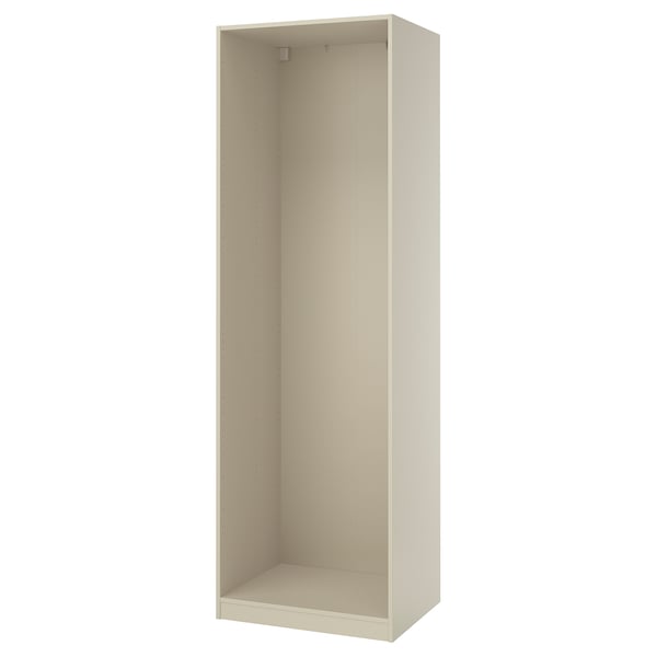 PAX هيكل دولاب ملابس, رمادي-بيج, ‎75x58x236 سم‏