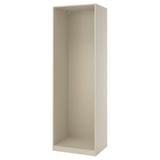 PAX هيكل دولاب ملابس, رمادي-بيج, ‎75x58x236 سم‏