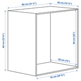 PLATSA هيكل, أبيض, ‎80x40x60 سم‏