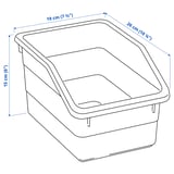 SOCKERBIT صندوق, أبيض, ‎19x26x15 سم‏