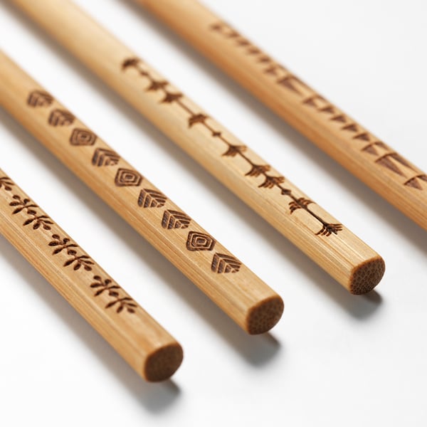 TREBENT أعواد طعام 4 أزواج, خيزران