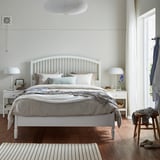 TYSSEDAL هيكل سرير, أبيض/Lindbåden, ‎160x200 سم‏