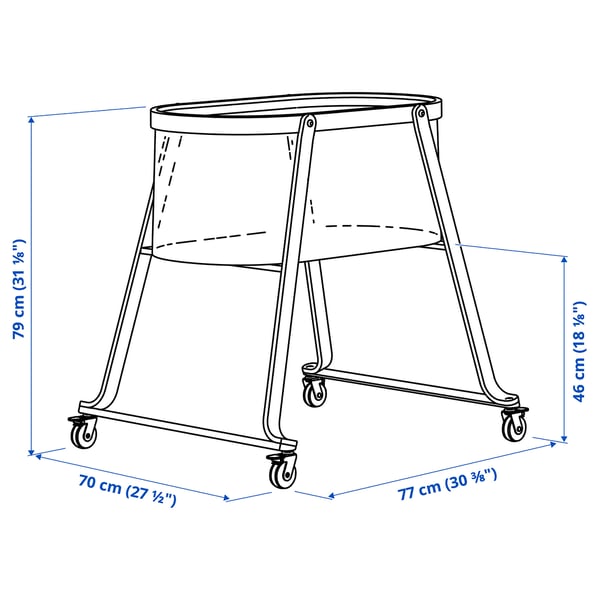 Illustration with measurements for the product: ÄLSKVÄRD.
