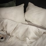 ÄNGSLILJA Duvet cover and 2 pillowcases, light grey-beige, 240x220/50x80 cm