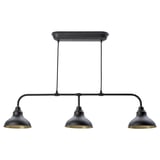 AGUNNARYD Pendant lamp with 3 lamps, black, 122 cm