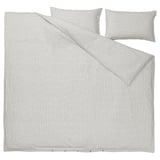 ÅKERFIBBLA Duvet cover and 2 pillowcases, white black/check, 240x220/50x80 cm