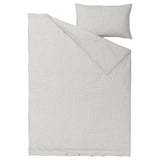 ÅKERFIBBLA Duvet cover and pillowcase, white black/check, 150x200/50x80 cm