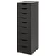 ALEX Drawer unit with 9 drawers, black-brown, 36x116 cm