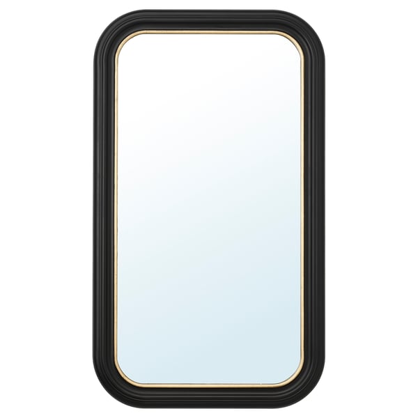 ALMARÖD Mirror, black, 70x120 cm
