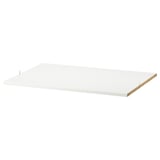 ALTARLIDEN white shelf, rectangular, particleboard core with paper foil and plastic edge, simple design.