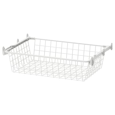 ALTARLIDEN Wire basket with pull-out rail, white, 60x42 cm