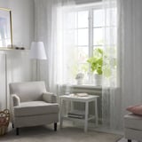 ALVINE SPETS Net curtains, 1 pair, off-white/with rod pocket, 145x300 cm