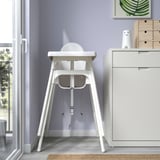 ANTILOP Highchair with tray, white/white