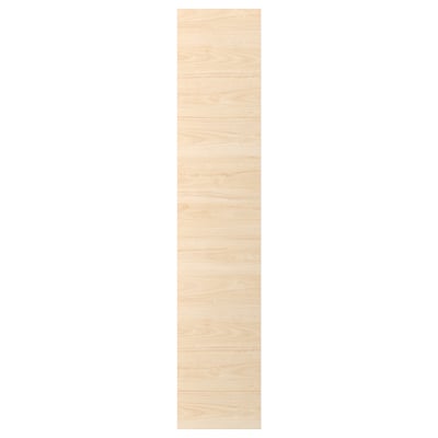 ASKERSUND light ash wood-effect melamine door, rectangular, easy-clean surface.