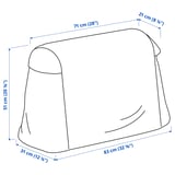 ASPAREN Cover for planter, outdoor/transparent white, 83x51x31 cm
