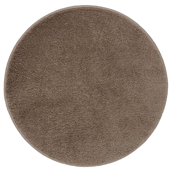 BACKMÅRA Bath mat, beige round, 55 cm