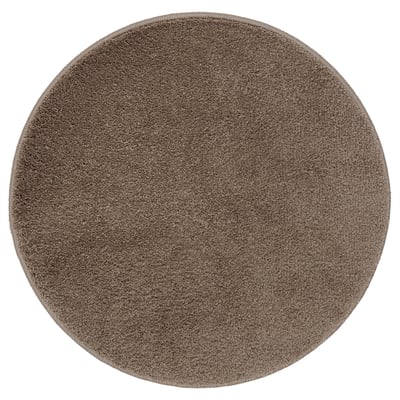 BACKMÅRA Bath mat, beige round, 55 cm
