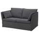 BACKSÄLEN grey sofa: modern, comfy with high back, removable cover.