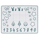 BAKTRADITION blue silicone baking mat with cute shapes & numbers for kids baking activities.