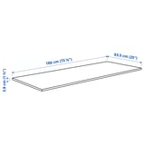 BARKABODA Worktop, walnut/veneer, 186x3.8 cm