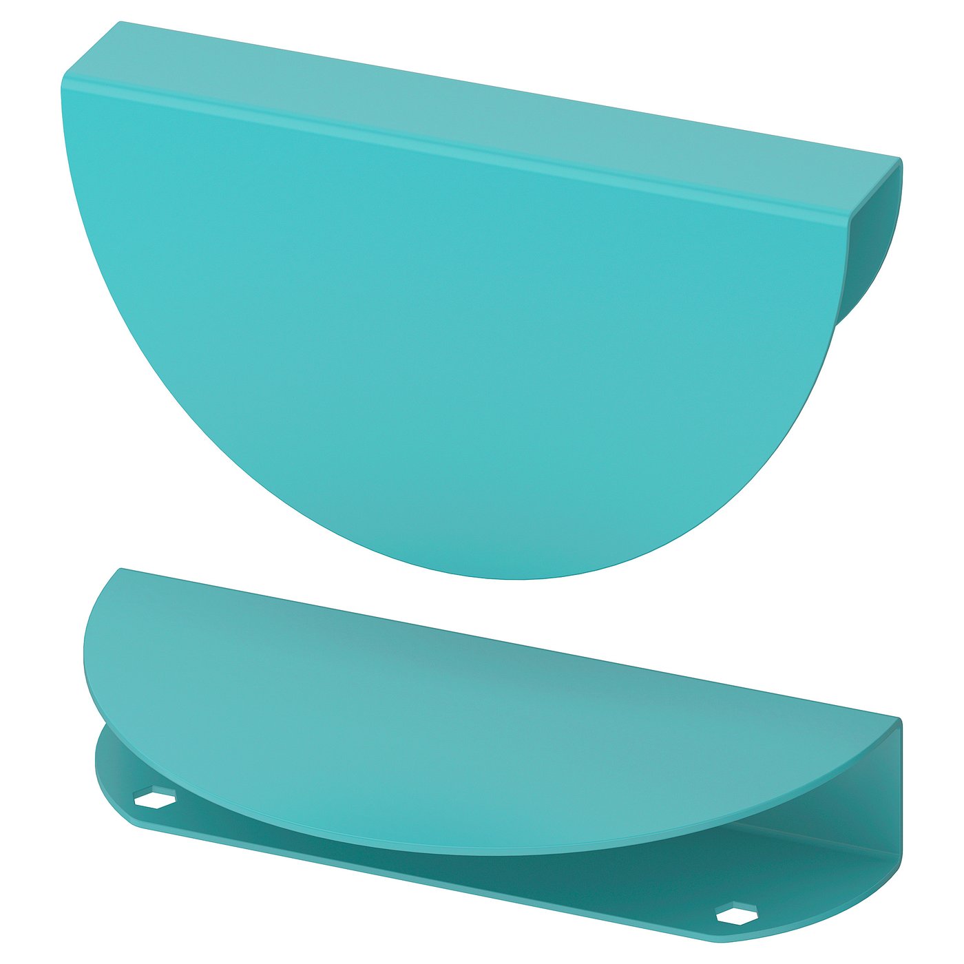 BEGRIPA handle, turquoise/halfround, 130 mm IKEA