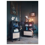 BEKANT Storage unit on castors, mesh black, 61x101 cm