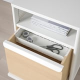 BEKANT Storage unit on castors, mesh white, 41x61 cm