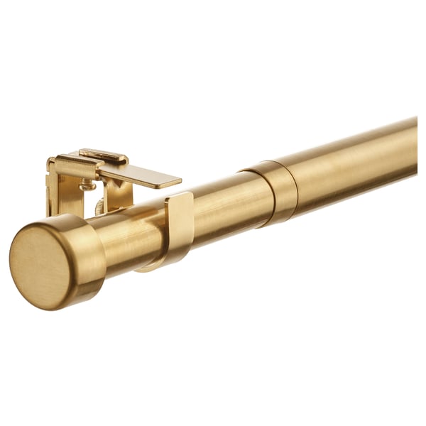 BEKRÄFTA Curtain rod set, brass-colour, 120-210 cm 28 mm
