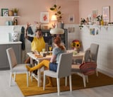BERGMUND Chair, white/Orrsta light grey