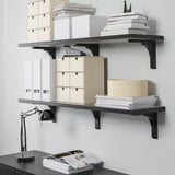 BERGSHULT / RAMSHULT Wall shelf combination, brown-black, 120x30 cm