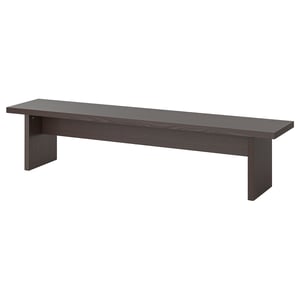 BERGSHYTTAN Bench, dark brown ash veneer, 210x38 cm