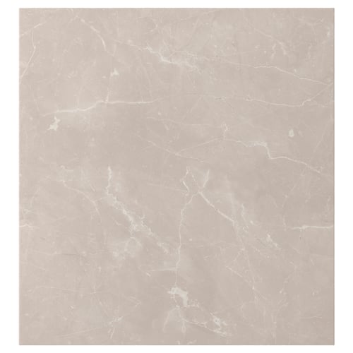 BERGSVIKEN beige marble-textured cabinet front. Modern & sleek design with metal accents.