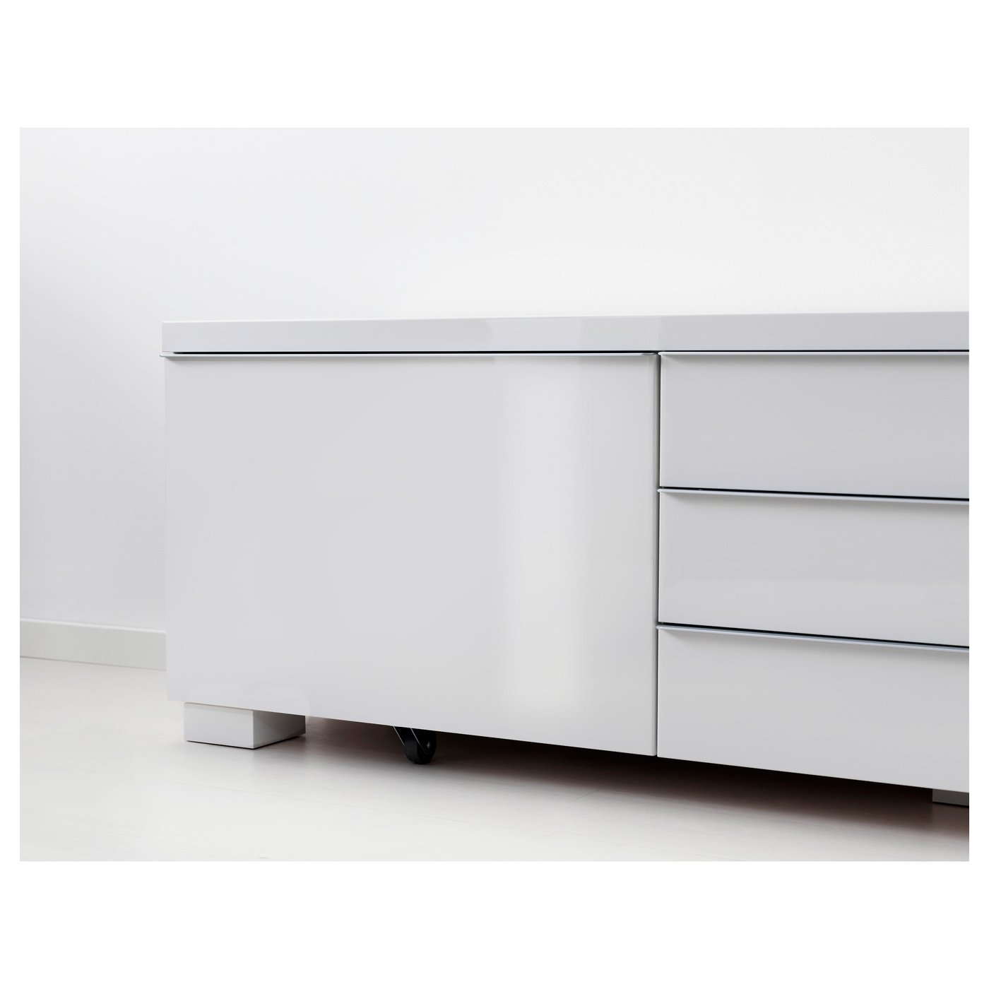 BESTÅ BURS TV bench, high-gloss white, 180x41x49 cm - IKEA