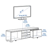 BESTÅ BURS TV bench, high-gloss white, 180x41x49 cm