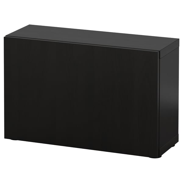 BESTÅ Shelf unit with door, black-brown/Lappviken black-brown, 60x22x38 cm