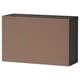 BESTÅ Shelf unit with door, black-brown/Lappviken light grey-brown, 60x22x38 cm
