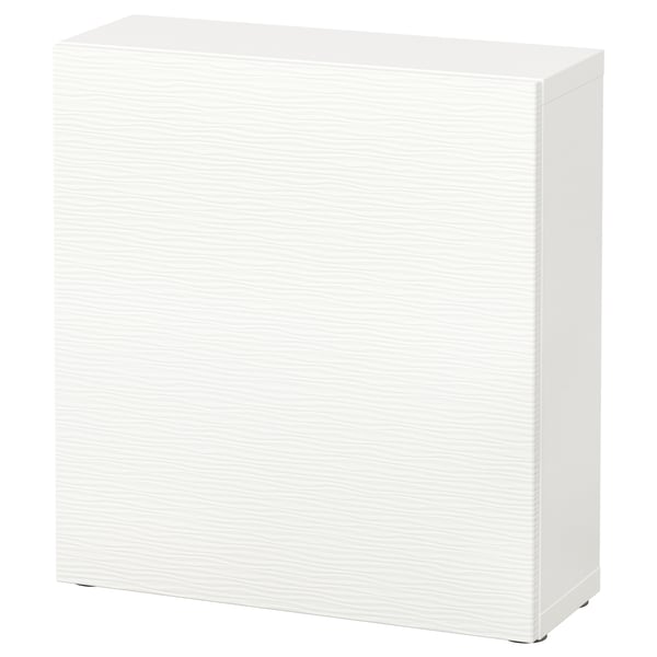 BESTÅ Shelf unit with door, white/Laxviken white, 60x22x64 cm