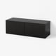 BESTÅ Shelf unit with doors, black-brown/Lappviken black-brown, 120x42x38 cm
