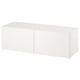 BESTÅ Shelf unit with doors, white/Laxviken white, 120x42x38 cm
