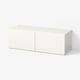 BESTÅ Shelf unit with doors, white/Selsviken high-gloss/white, 120x42x38 cm