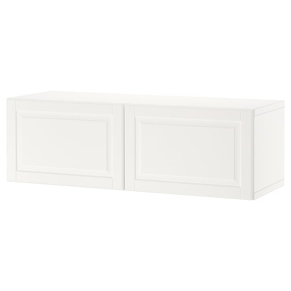 BESTÅ Shelf unit with doors, white/Smeviken white, 120x42x38 cm
