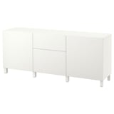 BESTÅ Storage combination with drawers, white/Lappviken/Stubbarp white, 180x42x74 cm