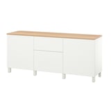 BESTÅ Storage combination with drawers, white/Lappviken/Stubbarp white, 180x42x76 cm