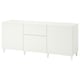 BESTÅ Storage combination with drawers, white/Sutterviken/Kabbarp white, 180x42x74 cm