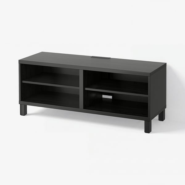BESTÅ TV bench, black-brown, 120x40x48 cm